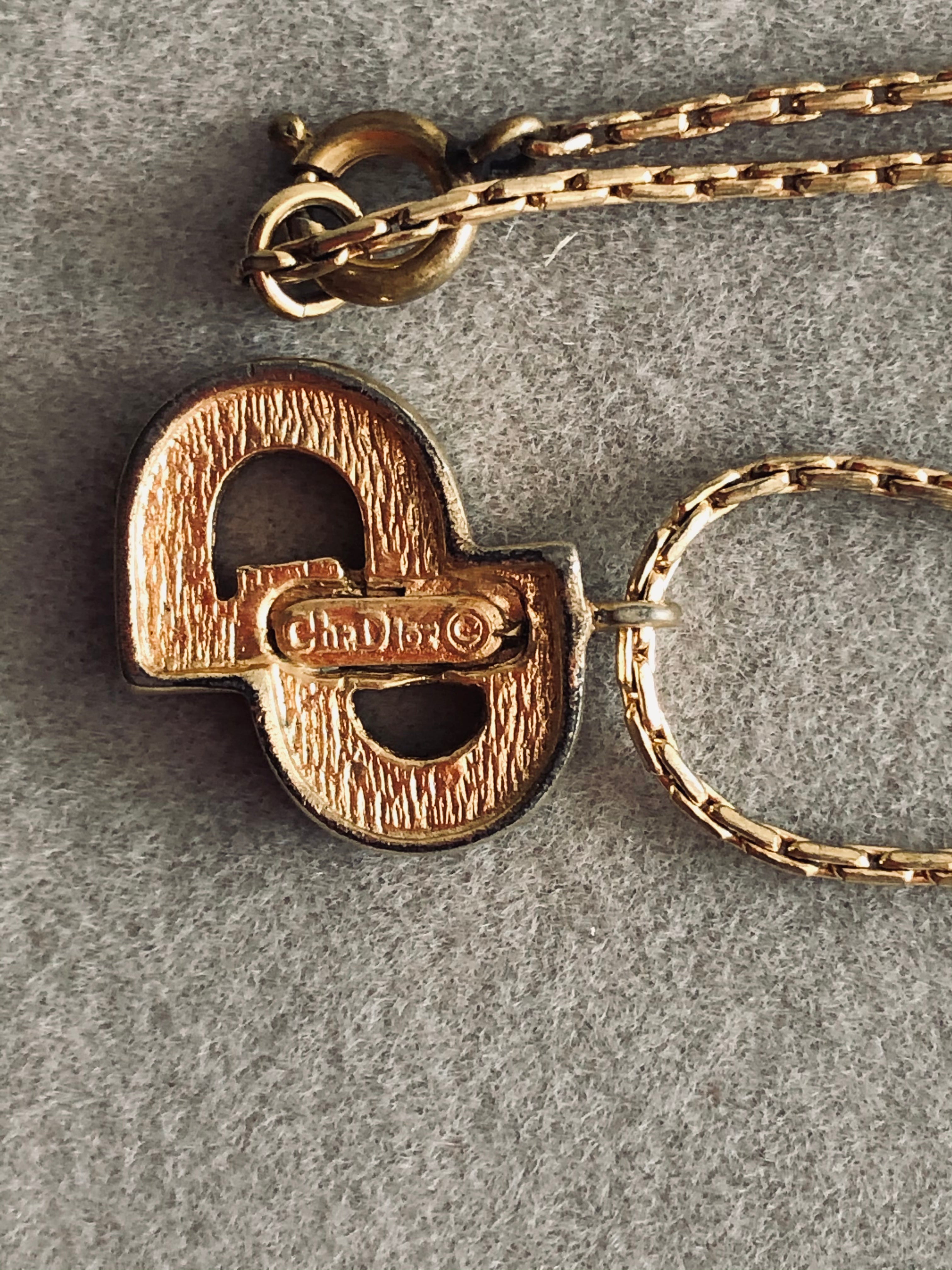 Dior CHRISTIAN DIOR Necklace CD Logo Round Circle GP Plated Gold Ladies |  Grailed